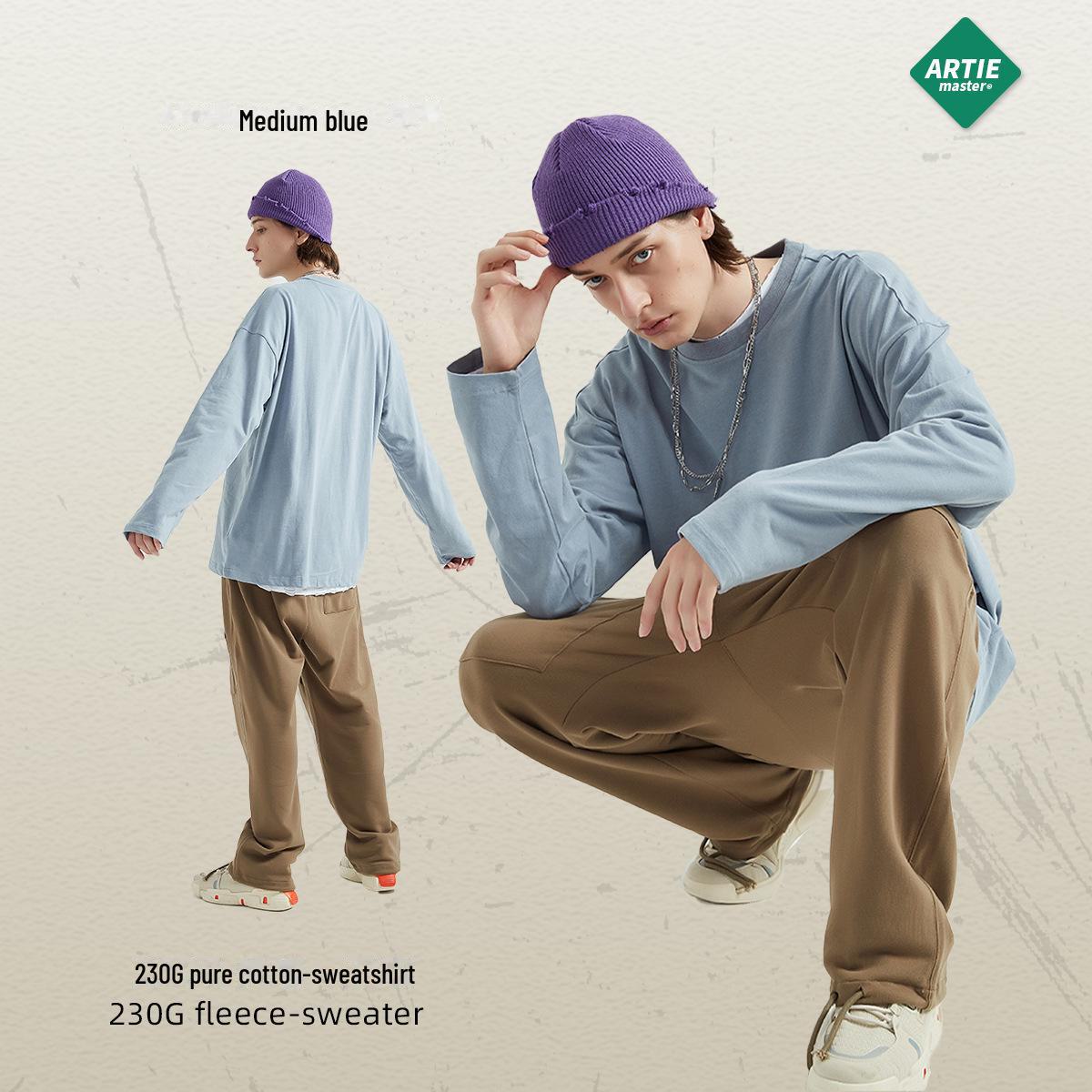 2023 Осень/Зима Толстая Двойная Пряжа Однотонный Свободный Хлопок Длинный Рукав Пуловер Футболка L средний синий
2023 Осень/Зима Толстая Двойная Пряжа Однотонный Свободный Хлопок Длинный Рукав Пуловер Футболка L средний синий