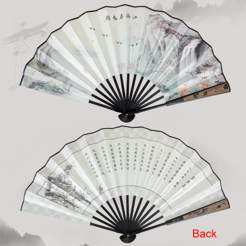 Laser Carved Handle Chinese Traditional Folding Fan Hand Held Large Size Ancient Painting Hand Fan Classical Summer Fan Gift
Laser Carved Handle Chinese Traditional Folding Fan Hand Held Large Size Ancient Painting Hand Fan Classical Summer Fan Gift
