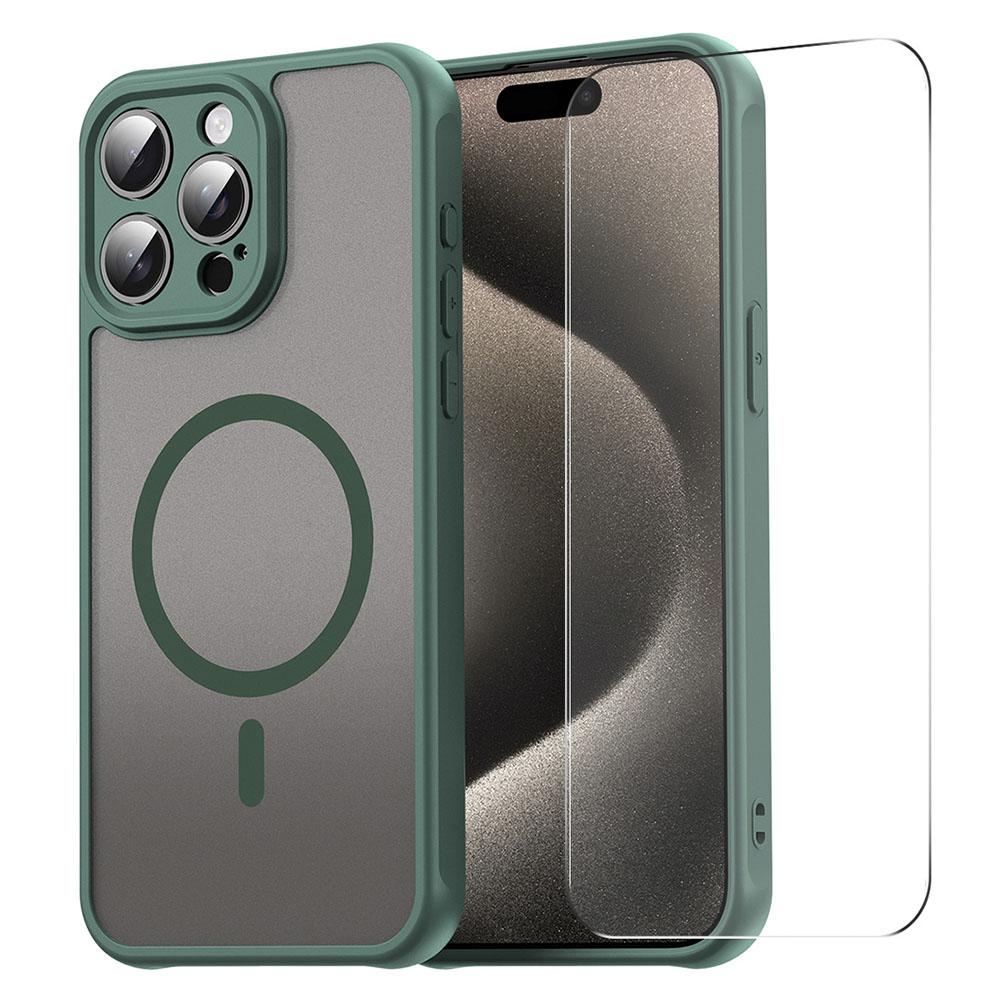 ENKAY HAT PRINCE For iPhone 16 Pro Max Magnetic Case with 9H Tempered Glass PC TPU Matte Phone Cover
ENKAY HAT PRINCE For iPhone 16 Pro Max Magnetic Case with 9H Tempered Glass PC TPU Matte Phone Cover
