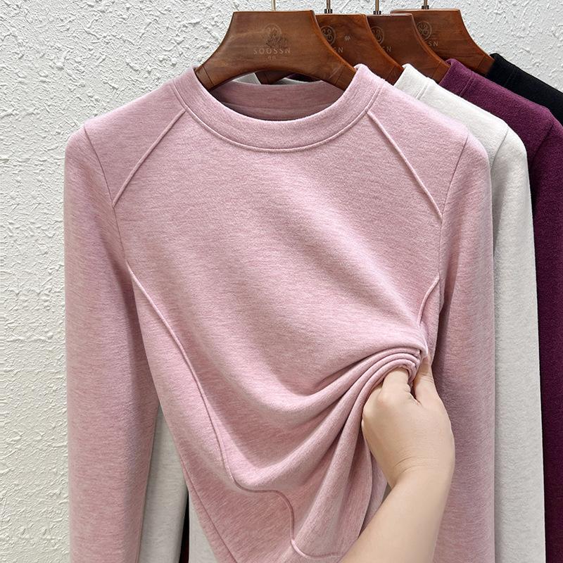 Кашемировая базовая рубашка женская осенне-зимняя, для ношения под одеждой, с круглым вырезом, утолщенная, теплая, из немецкого бархата, шелковая, с длинным рукавом, приталенная, тонкая, новый топ XXXL розовый
Кашемировая базовая рубашка женская осенне-зимняя, для ношения под одеждой, с круглым вырезом, утолщенная, теплая, из немецкого бархата, шелковая, с длинным рукавом, приталенная, тонкая, новый топ XXXL розовый