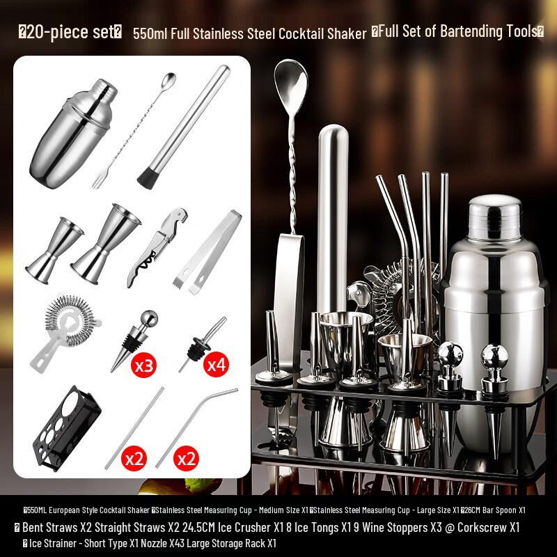 ZISIZ Stainless Steel Cocktail Shaker Set
ZISIZ Stainless Steel Cocktail Shaker Set