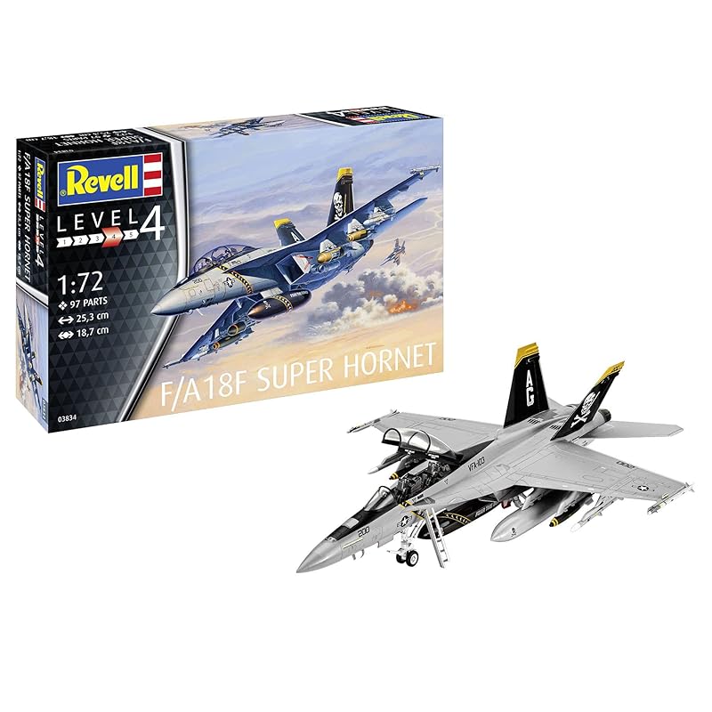 German level (Revell) 1/72 american navy F/A18F super hornet jolly rogers plastic model 03834 Molding color
German level (Revell) 1/72 american navy F/A18F super hornet jolly rogers plastic model 03834 Molding color