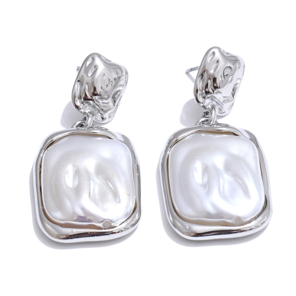 Yhpup Stainless Steel Baroque Imitation Pearls Square Drop Earrings for Women Tarnish Resistant Daily Korean Fashion Jewelry
Yhpup Stainless Steel Baroque Imitation Pearls Square Drop Earrings for Women Tarnish Resistant Daily Korean Fashion Jewelry