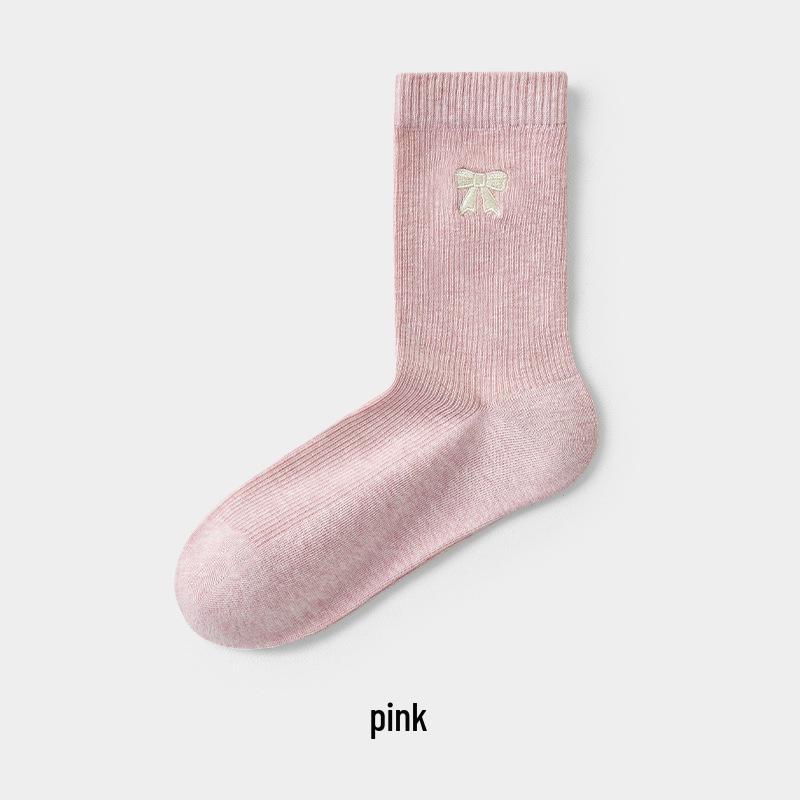 Cotton Bow Embroidery Mid-Calf Socks, Women s Korean Style, Retro Coffee Color, Spring & Autumn. One Size рожевий
Cotton Bow Embroidery Mid-Calf Socks, Women s Korean Style, Retro Coffee Color, Spring & Autumn. One Size рожевий