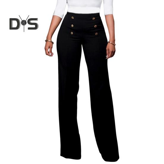 Женские эластичные брюки-клеш, повседневные, с высокой талией, прямые, деловые, с пуговицами спереди, рабочая одежда, брюки для йоги для работы в офисе XXL чёрный
Женские эластичные брюки-клеш, повседневные, с высокой талией, прямые, деловые, с пуговицами спереди, рабочая одежда, брюки для йоги для работы в офисе XXL чёрный