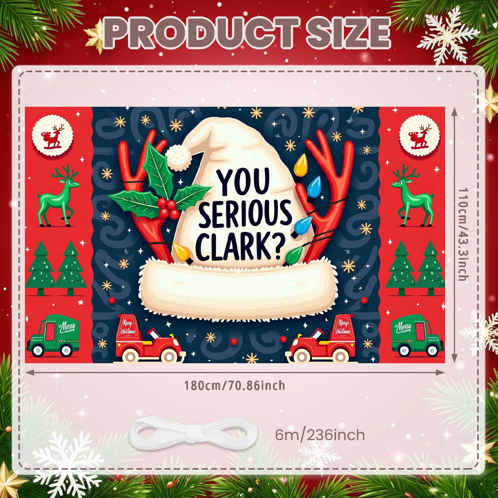 Christmas Banner Santa Hat Clark Banner Reindeer Banner Christmas Truck Print For Holiday Decor Xmas Gathering Festive Event
Christmas Banner Santa Hat Clark Banner Reindeer Banner Christmas Truck Print For Holiday Decor Xmas Gathering Festive Event