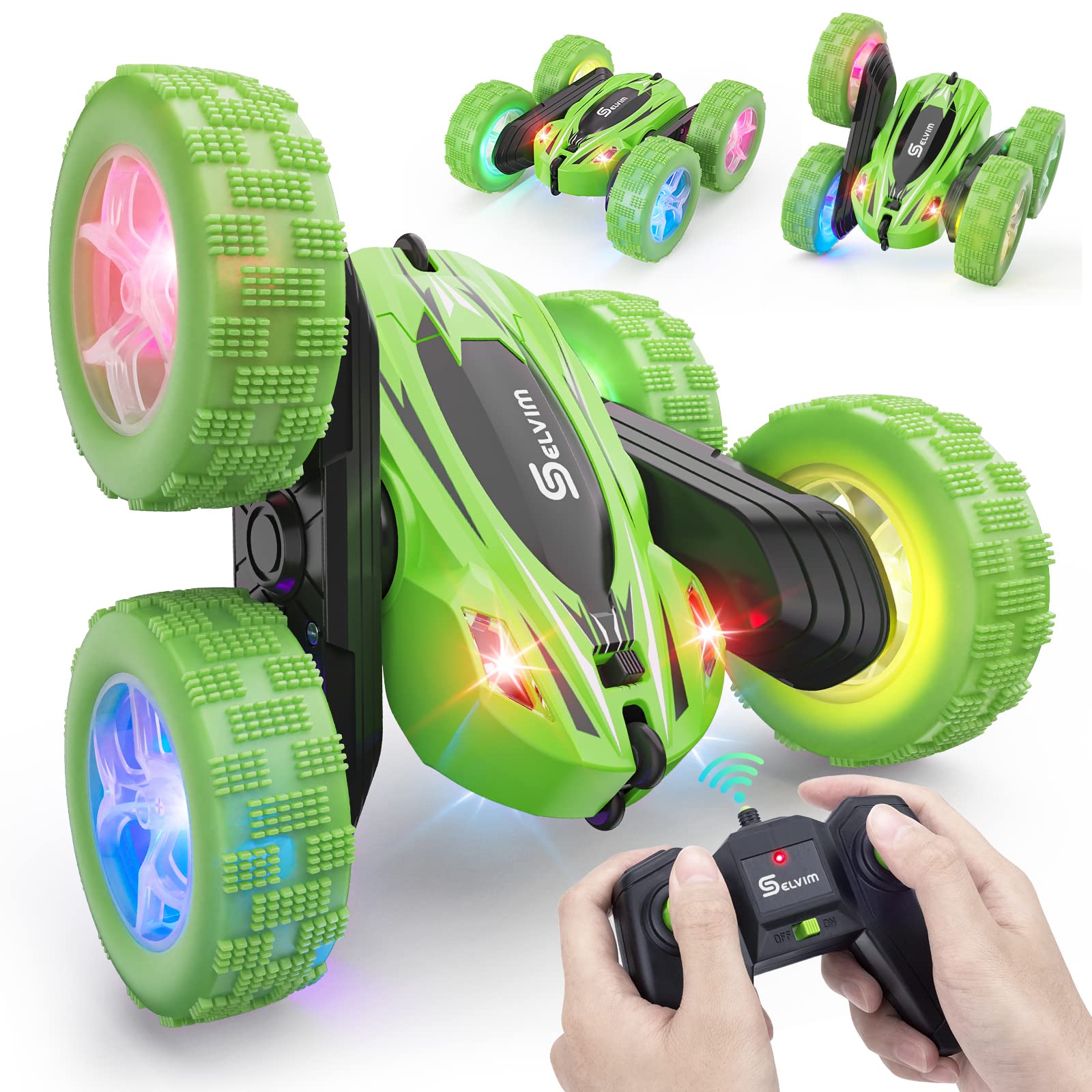 Selvim RC Car Stunt Car для детей, большая емкость, перезаряжаемая, 2 шт., RC Car, вращение на 360 градусов, полный привод, великолепные светодиодные фонари, двухсторонние
Selvim RC Car Stunt Car для детей, большая емкость, перезаряжаемая, 2 шт., RC Car, вращение на 360 градусов, полный привод, великолепные светодиодные фонари, двухсторонние
