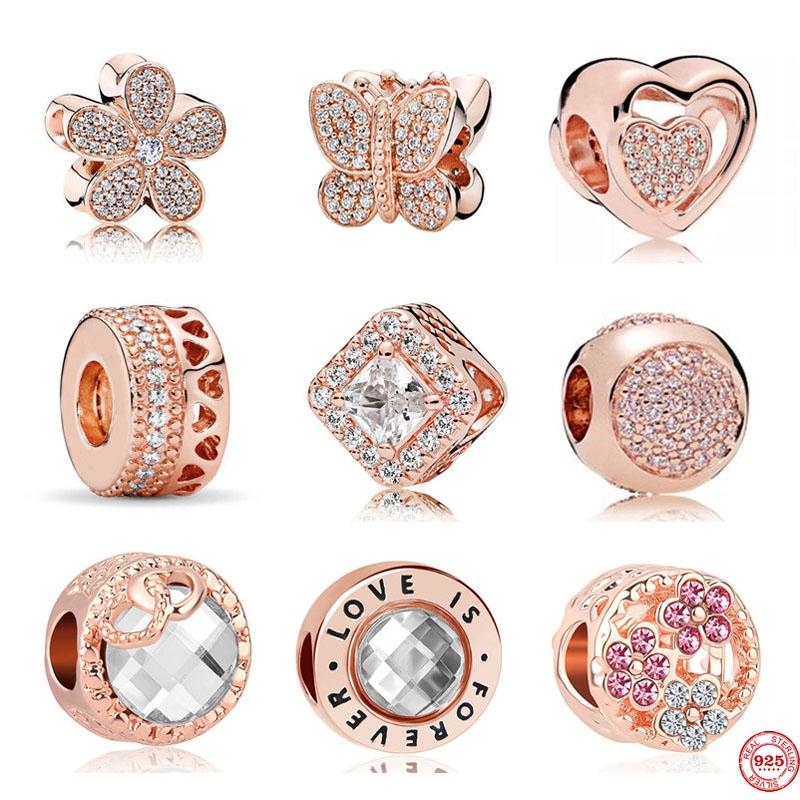 Розовое золото Lover Is Forever Butterfly Круглая бусина своими руками подходит для оригинальных подвесок, серебряный браслет 925 пробы для девочек, модные украшения
Розовое золото Lover Is Forever Butterfly Круглая бусина своими руками подходит для оригинальных подвесок, серебряный браслет 925 пробы для девочек, модные украшения