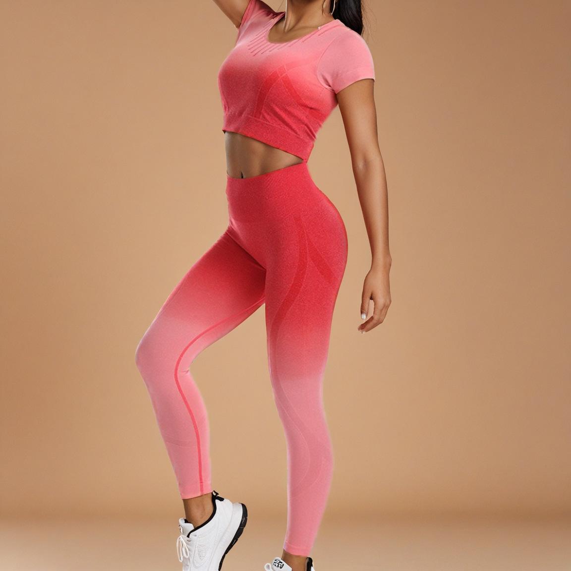 European & American Seamless Tie-dye Gradient Yoga Set: Tight Sports Vest & Knitted Fitness Wear for Women S
European & American Seamless Tie-dye Gradient Yoga Set: Tight Sports Vest & Knitted Fitness Wear for Women S