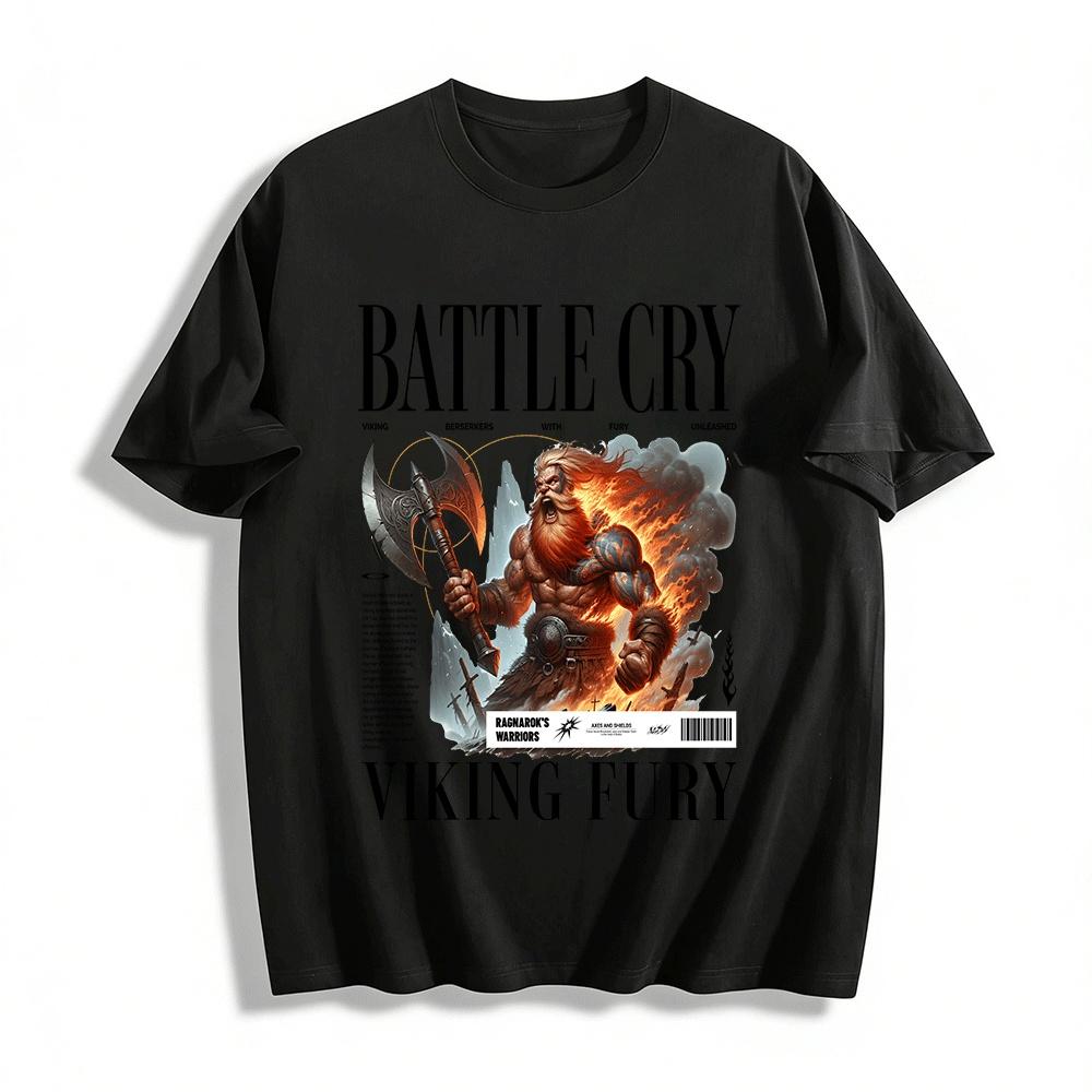 Viking Berserker Battle Cry Print Vintage Style Men s Tee Pure cotton T-shirt 6XL
Viking Berserker Battle Cry Print Vintage Style Men s Tee Pure cotton T-shirt 6XL