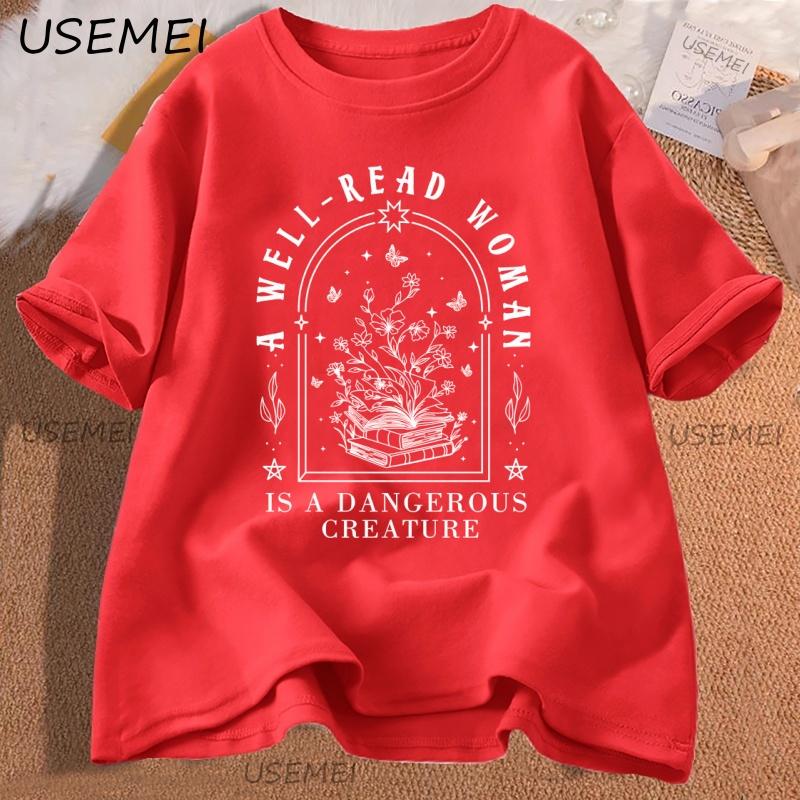 A Well Read Woman Is A Dangerous Creature T Shirt Bookish Merch TShirt Book Reader Librarian Tshirt Casual Cotton Clothing S
A Well Read Woman Is A Dangerous Creature T Shirt Bookish Merch TShirt Book Reader Librarian Tshirt Casual Cotton Clothing S