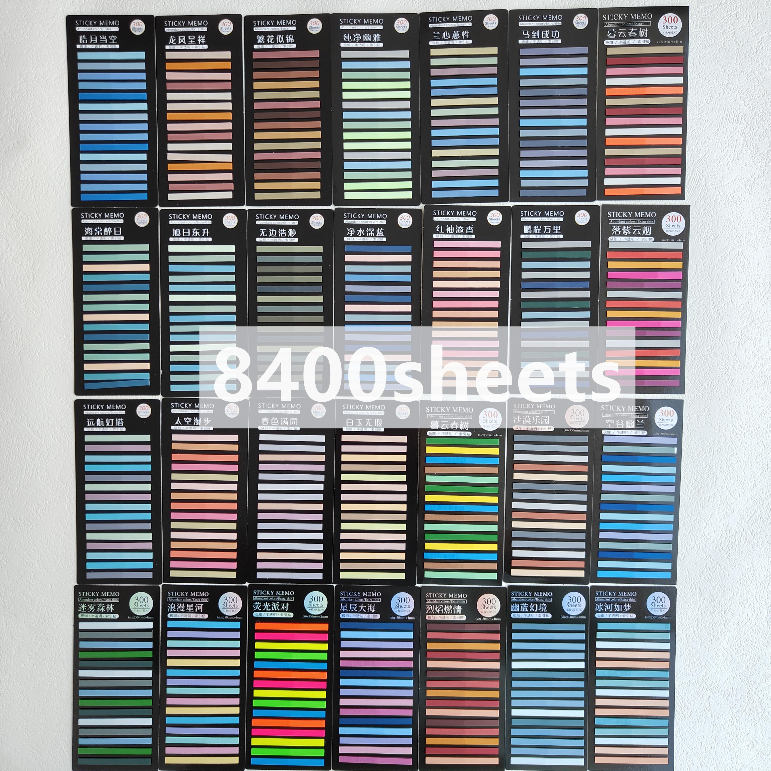 28Packs 8400 Sheets Transparentes Sticky Notes Self-Adhesive Annotation Read Books Bookmarks Tabs Notepad Aesthetic Stationery
28Packs 8400 Sheets Transparentes Sticky Notes Self-Adhesive Annotation Read Books Bookmarks Tabs Notepad Aesthetic Stationery