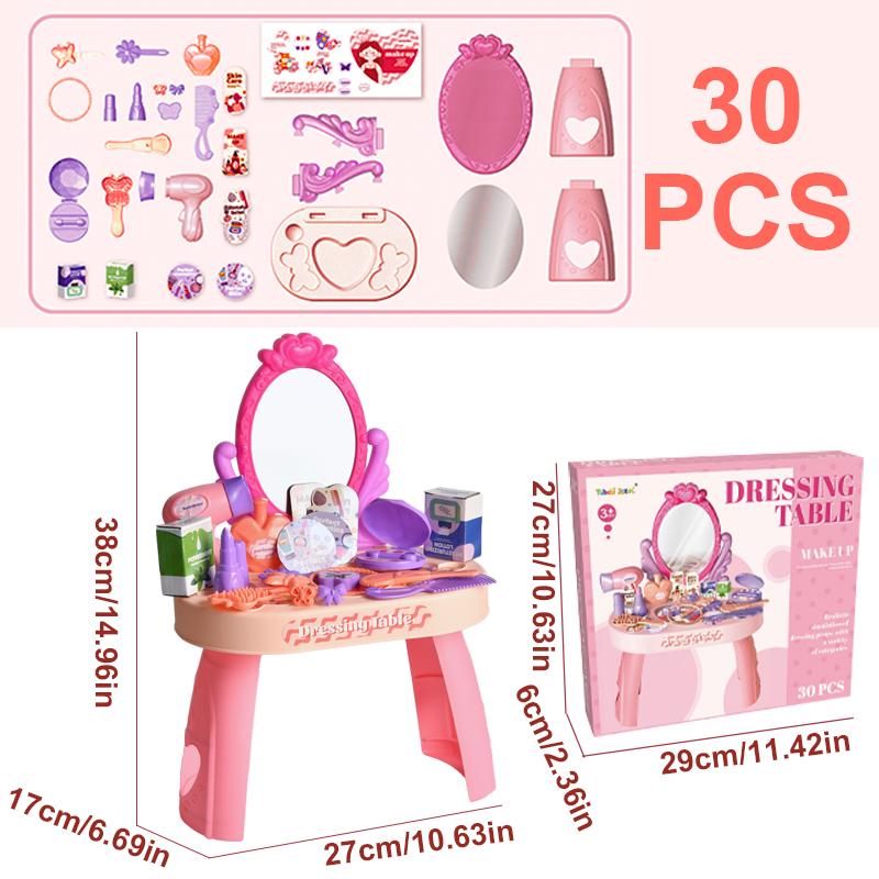 Children s Playhouse Toy Girl Simulated Dressing Table, 30 piece and 46 piece sets, pink and blue, DIY table and stickers
Children s Playhouse Toy Girl Simulated Dressing Table, 30 piece and 46 piece sets, pink and blue, DIY table and stickers