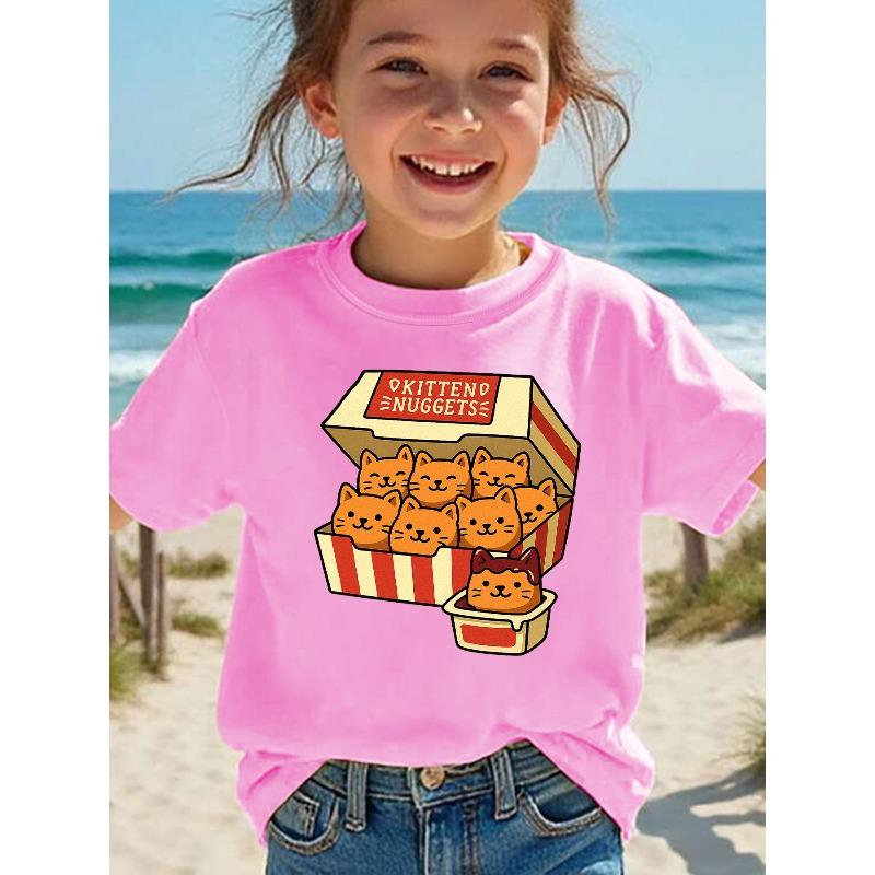 European Size Girls Round Neck Short Sleeved T Shirt with Cat Pattern 164cm рожевий
European Size Girls Round Neck Short Sleeved T Shirt with Cat Pattern 164cm рожевий