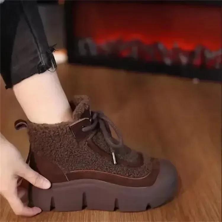 Women s Casual Ankle Boots Outdoor High Top Sneakers for Winter 2026 New Plus Velvet Warm Female Platform Ankle Snow Boots 41 коричневий
Women s Casual Ankle Boots Outdoor High Top Sneakers for Winter 2026 New Plus Velvet Warm Female Platform Ankle Snow Boots 41 коричневий
