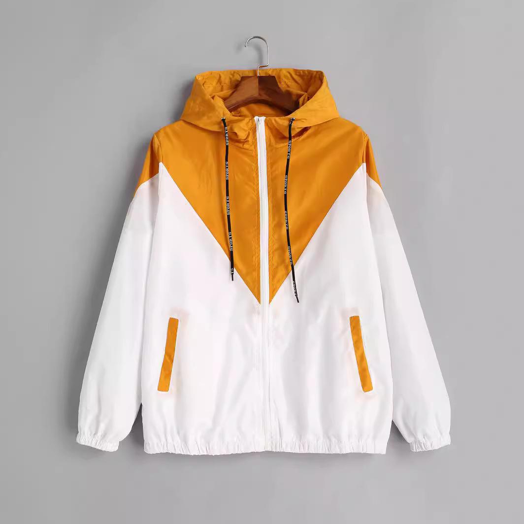 Элегантный цветной блок-бомбер на молнии, женская осенняя повседневная модная ветровка с капюшоном, куртка большого размера XS жёлтый
Элегантный цветной блок-бомбер на молнии, женская осенняя повседневная модная ветровка с капюшоном, куртка большого размера XS жёлтый