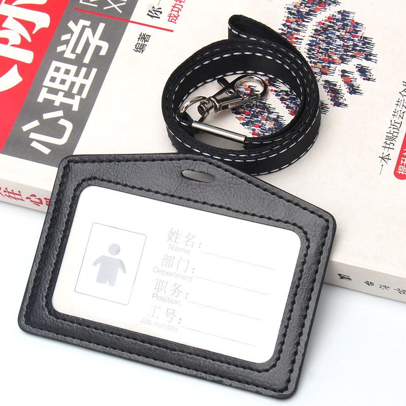 Horizontal and Vertical Work Badge Holder Lanyard Leather Work Id Card Holder Student Meal Card Case Exhibition Neck Card Sleeve
Horizontal and Vertical Work Badge Holder Lanyard Leather Work Id Card Holder Student Meal Card Case Exhibition Neck Card Sleeve