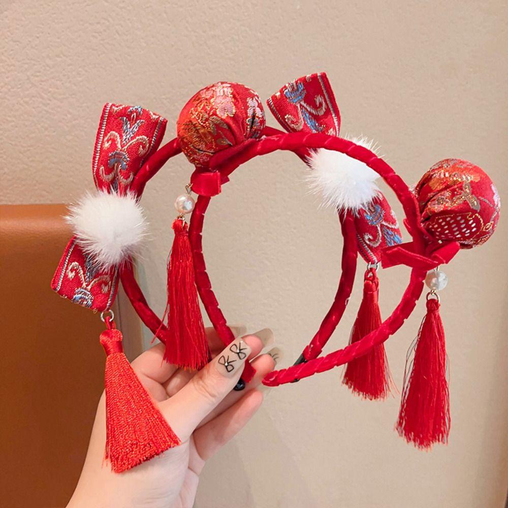 Fuwa Chinese New Year Headwear Tassel Children Headband Lovely Red Hairband Baby Style C
Fuwa Chinese New Year Headwear Tassel Children Headband Lovely Red Hairband Baby Style C