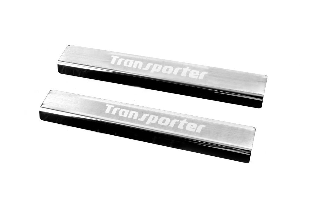 Накладки на пороги Carmos V3 (2 шт, нерж) для Volkswagen T5 Transporter 2003-2010 рр.
Накладки на пороги Carmos V3 (2 шт, нерж) для Volkswagen T5 Transporter 2003-2010 рр.