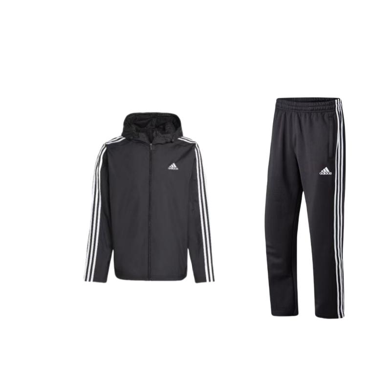 Adidas Striped Logo Zip-Up Hoodie And Straight-Leg Pants Casual Sports Set Men Sets Black TR30PR+IB0381 M
Adidas Striped Logo Zip-Up Hoodie And Straight-Leg Pants Casual Sports Set Men Sets Black TR30PR+IB0381 M