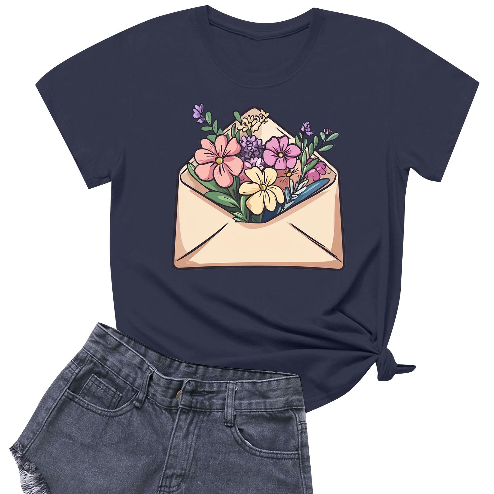 Женская повседневная футболка с круглым вырезом и короткими рукавами с принтом XL тёмно-синий
Женская повседневная футболка с круглым вырезом и короткими рукавами с принтом XL тёмно-синий