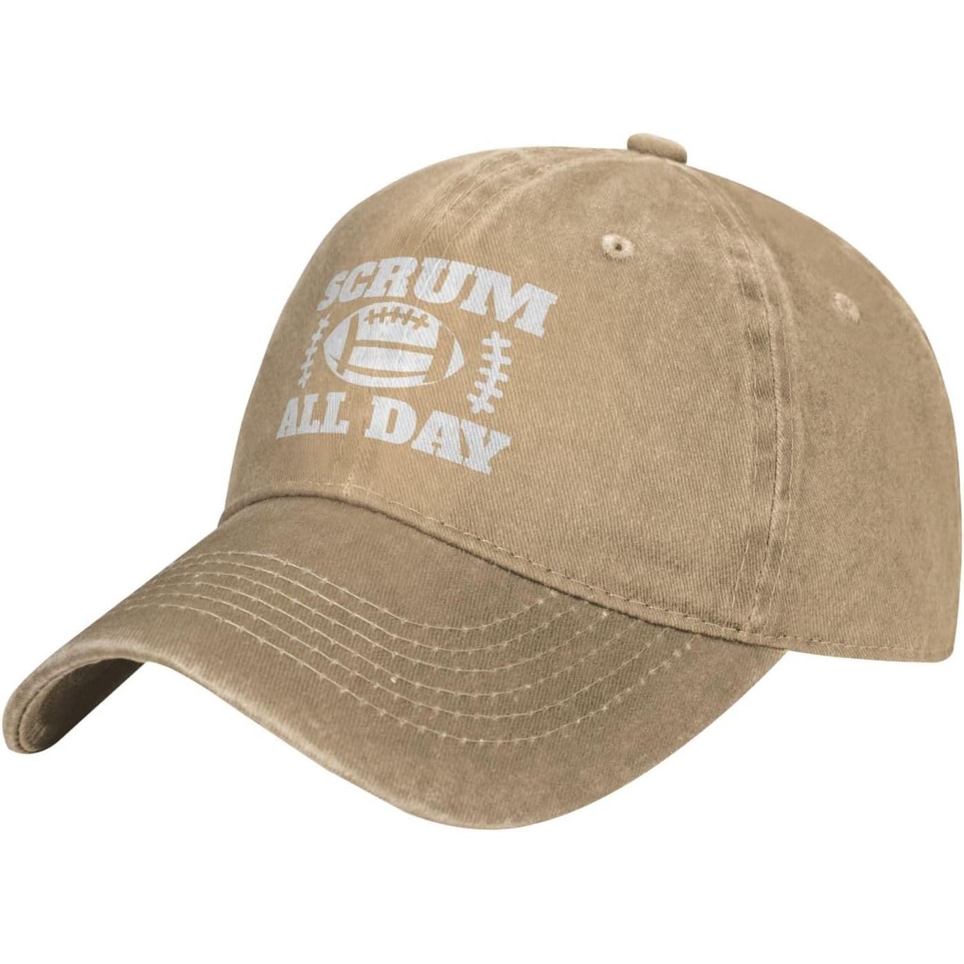 Scrum All Day Rugby Football Graphic Washed Baseball Cap Cotton Dad Hat for Adults Can Be Adjusted
Scrum All Day Rugby Football Graphic Washed Baseball Cap Cotton Dad Hat for Adults Can Be Adjusted