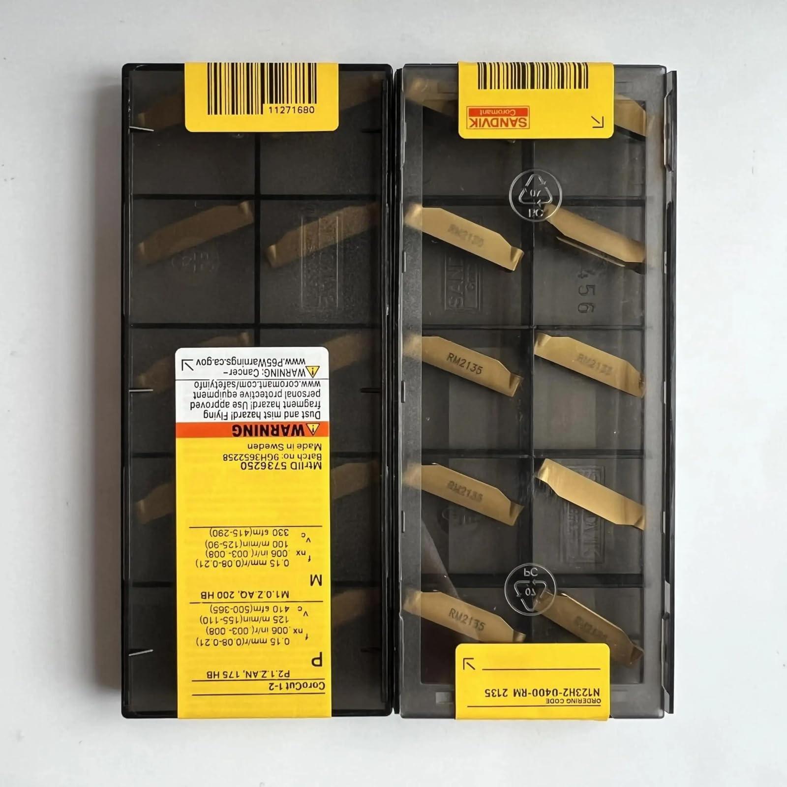 Original Sandvik / N123H2-0400-RM 2135 / CNC lathe carbide blade 10 PCS
Original Sandvik / N123H2-0400-RM 2135 / CNC lathe carbide blade 10 PCS