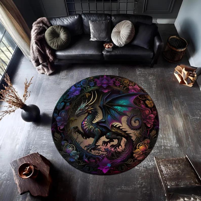 Mystical Dragon Pattern Area Carpet Mat Rug Home Decoration Celtic Vintage Modern Hallway Living Room Floor Rug Home Carpet 100cm x 100cm
Mystical Dragon Pattern Area Carpet Mat Rug Home Decoration Celtic Vintage Modern Hallway Living Room Floor Rug Home Carpet 100cm x 100cm