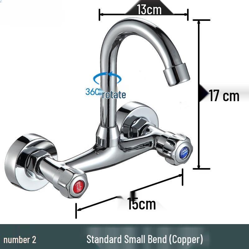 Dual Handle Brass Wall-Mounted Kitchen Faucet with Sensor
Dual Handle Brass Wall-Mounted Kitchen Faucet with Sensor
