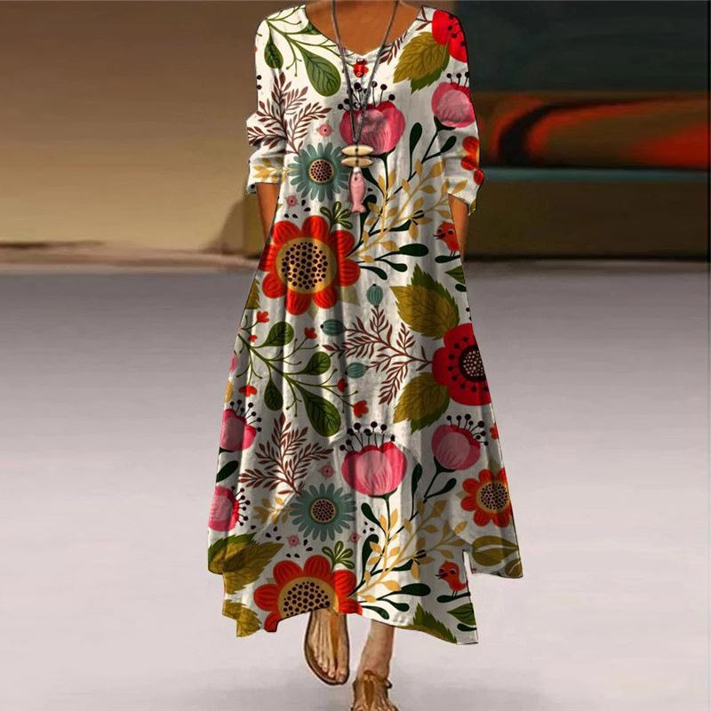 Женское летнее новое изделие платье с принтом с длинным рукавом круглый вырез свободное большого размера повседневное с неровным подолом длинная юбка 5XL
Женское летнее новое изделие платье с принтом с длинным рукавом круглый вырез свободное большого размера повседневное с неровным подолом длинная юбка 5XL