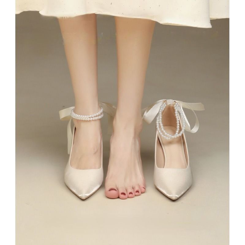 French versatile high heels femininity sexy cheongsam shoes dress shoes elegant bridesmaid shoes wedding shoes bride shoes women 40
French versatile high heels femininity sexy cheongsam shoes dress shoes elegant bridesmaid shoes wedding shoes bride shoes women 40