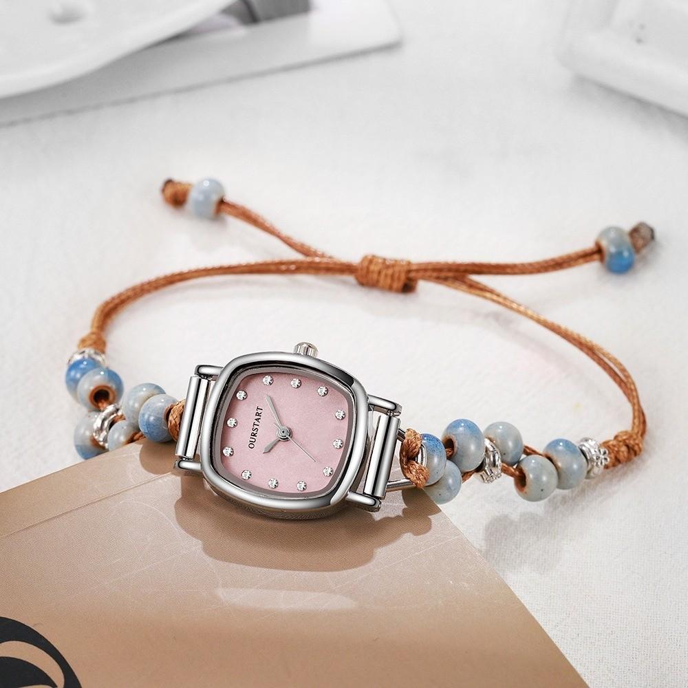 High Quality Weaving Beaded Quartz Wristwatches Casual Simple Electronic Watch Rhinestone Wrist Watches Women розовый
High Quality Weaving Beaded Quartz Wristwatches Casual Simple Electronic Watch Rhinestone Wrist Watches Women розовый