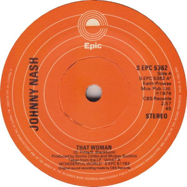 7-дюймовая пластинка JOHNNY NASH That Woman EPC5362 Epic 1977 UK Поп Б/у
7-дюймовая пластинка JOHNNY NASH That Woman EPC5362 Epic 1977 UK Поп Б/у