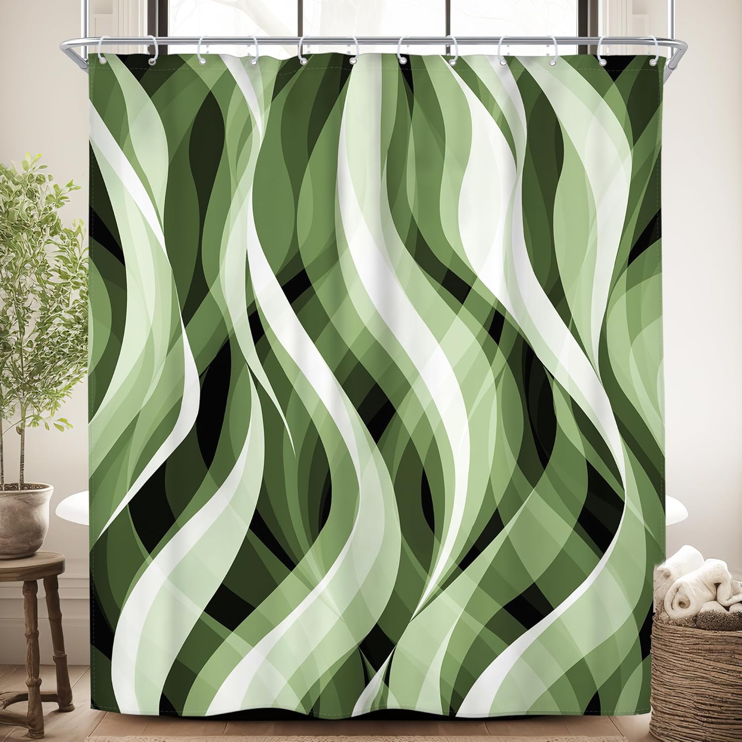 Black White Brown Shower Curtain Abstract Striped Contemporary Minimalist Geometric Modern Unique Simple Waves Fabric Decor W60H190(CM)-1 Pcs
Black White Brown Shower Curtain Abstract Striped Contemporary Minimalist Geometric Modern Unique Simple Waves Fabric Decor W60H190(CM)-1 Pcs