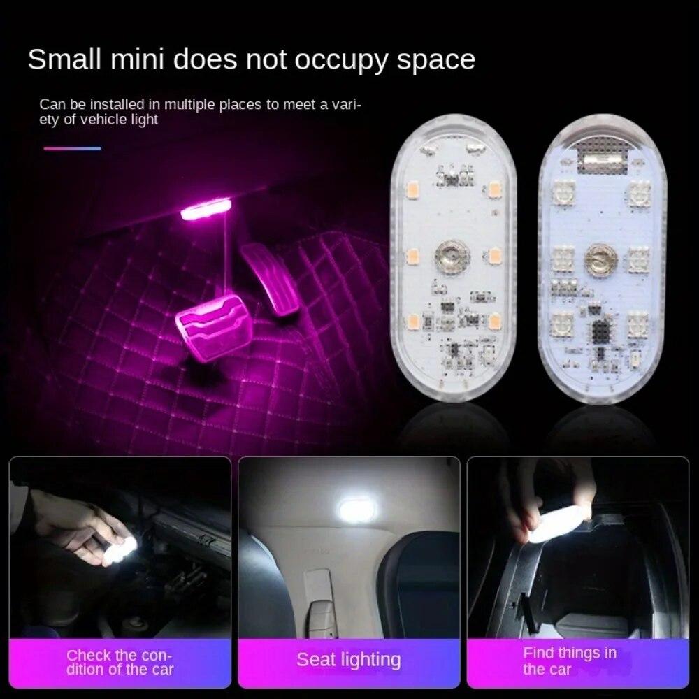 Wireless LED Car Interior Lights - USB Chargeable Ceiling Lamp, Hand Reading Light & Door Light for Night Time Illumination 1pc
Wireless LED Car Interior Lights - USB Chargeable Ceiling Lamp, Hand Reading Light & Door Light for Night Time Illumination 1pc