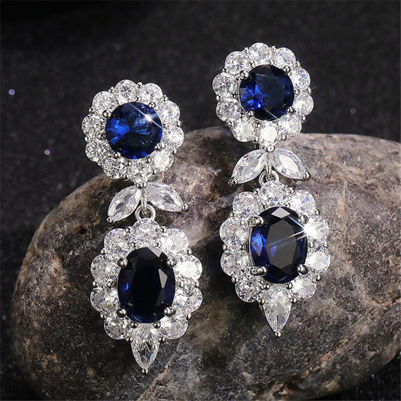 925 Sterling Silver Cubic Zirconia Dangle Earrings for Women Elegant Flower Ear Accessories Anniversary Jewelry
925 Sterling Silver Cubic Zirconia Dangle Earrings for Women Elegant Flower Ear Accessories Anniversary Jewelry