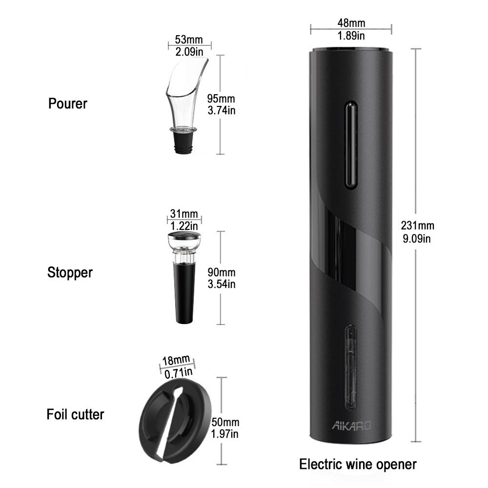 Electric Wine Bottle Opener Automatic Rechargeable Electronic Corkscrew Set чорний
Electric Wine Bottle Opener Automatic Rechargeable Electronic Corkscrew Set чорний