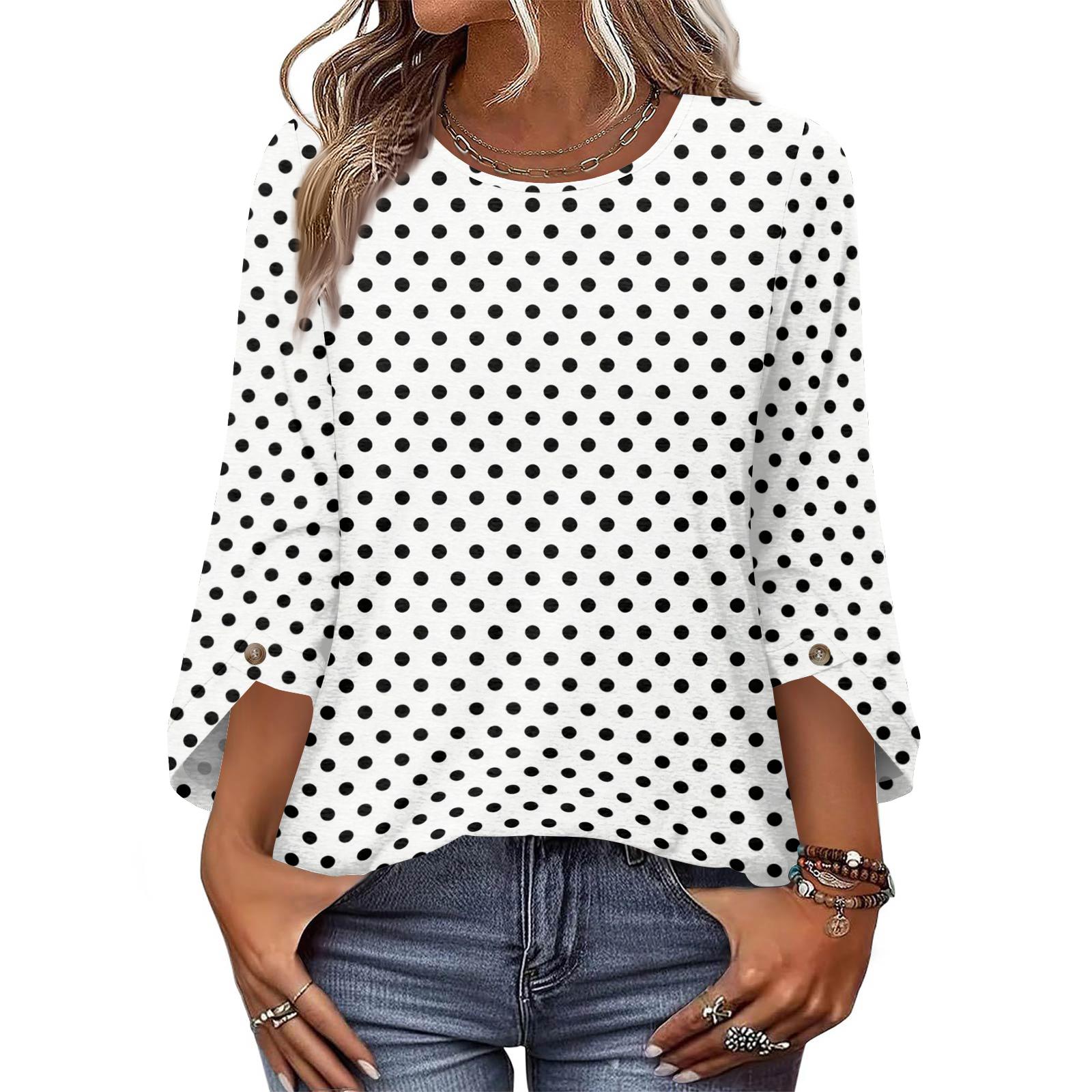 Womens Tops 3/4 Length Sleeve Dressy Casual Blouses For Women Trendy Round Neck T Shirts XL білий
Womens Tops 3/4 Length Sleeve Dressy Casual Blouses For Women Trendy Round Neck T Shirts XL білий