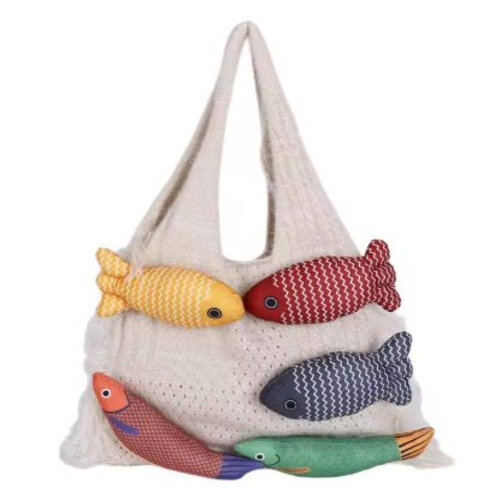 Casual Knitted Tote Bag Large Capacity Boho Shoulder Bags Fish Pattern Woven Bag Gift Idea белый
Casual Knitted Tote Bag Large Capacity Boho Shoulder Bags Fish Pattern Woven Bag Gift Idea белый