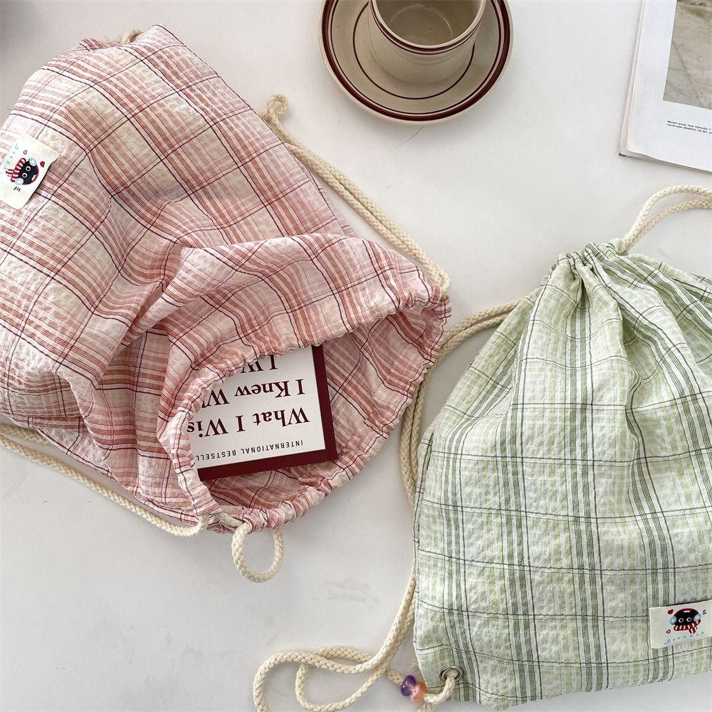 Y2k Aesthetic Plaid Drawstring Bag Korean Student Schoolbags Fashion Plaid Backpack Hiking Style 6
Y2k Aesthetic Plaid Drawstring Bag Korean Student Schoolbags Fashion Plaid Backpack Hiking Style 6