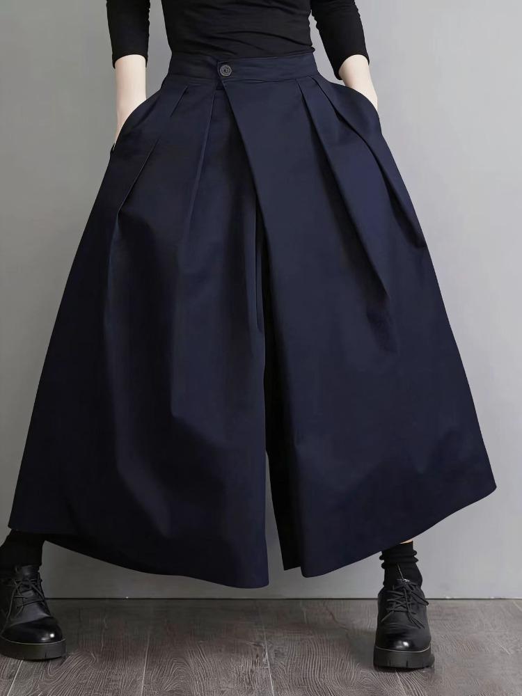 Wide Leg Palazzo Pants with Front Slit and Pleated Detail, High Waist Trouser with Button XXXL
Wide Leg Palazzo Pants with Front Slit and Pleated Detail, High Waist Trouser with Button XXXL