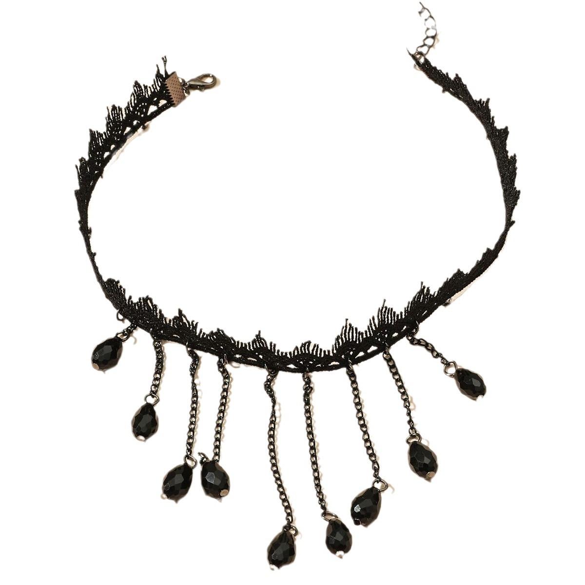Черное кружевное ожерелье на ключицу для женщин, модное и персонализированное, в стиле ретро, преувеличенное кружевное готическое ожерелье
Черное кружевное ожерелье на ключицу для женщин, модное и персонализированное, в стиле ретро, преувеличенное кружевное готическое ожерелье