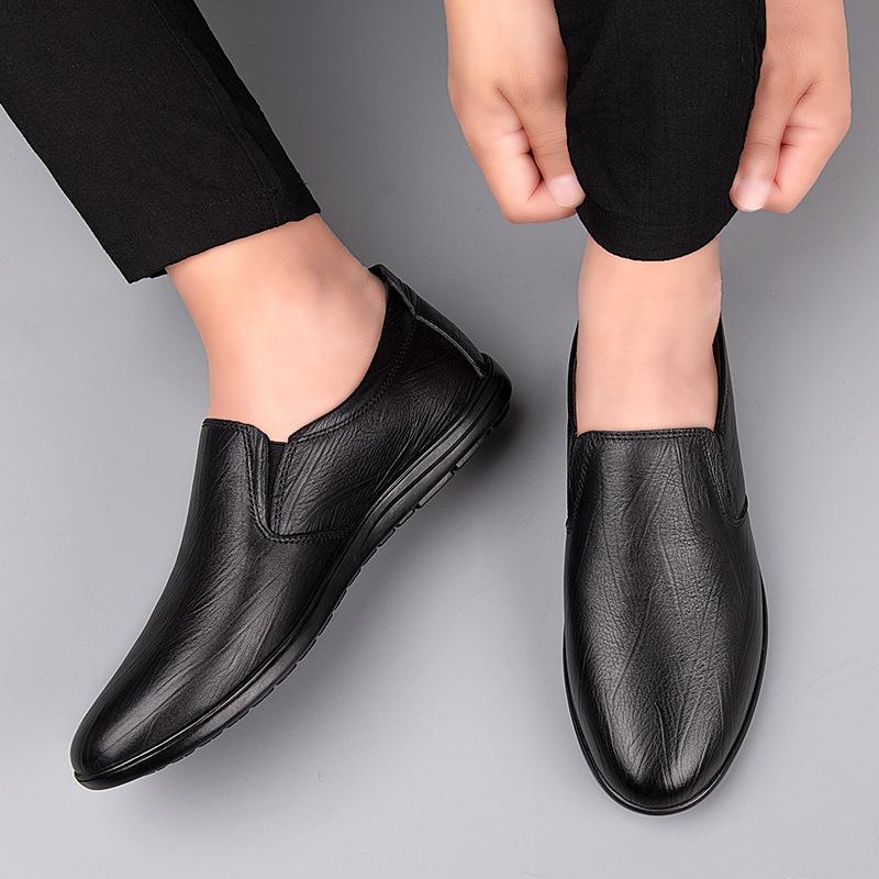 Green cowhide spring shoes casual leather shoes soft sole breathable Doudou leather shoes business model 38 чорний
Green cowhide spring shoes casual leather shoes soft sole breathable Doudou leather shoes business model 38 чорний