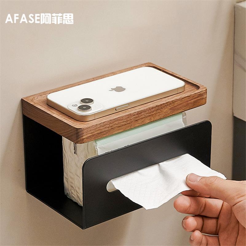 Black Walnut Paper Extraction Box Wall-Mounted Toilet Paper Holder Punch-Free Storage Rack Factory Wholesale Toilet Tissue
Black Walnut Paper Extraction Box Wall-Mounted Toilet Paper Holder Punch-Free Storage Rack Factory Wholesale Toilet Tissue