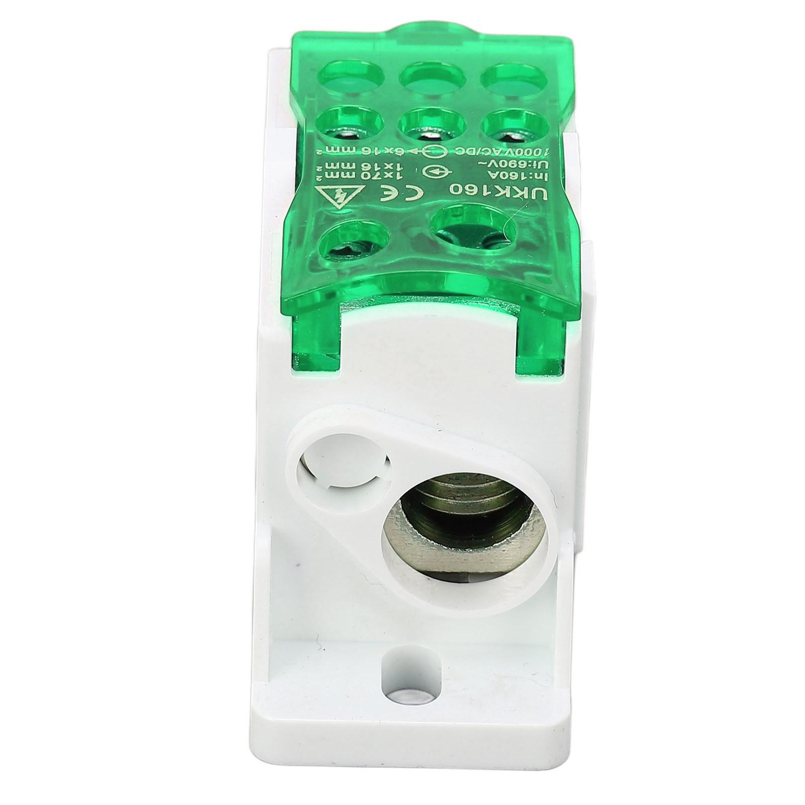 Terminal Distribution Box 690V 160A DIN Rail Terminal Block Power Junction Box for Electricity зелений
Terminal Distribution Box 690V 160A DIN Rail Terminal Block Power Junction Box for Electricity зелений