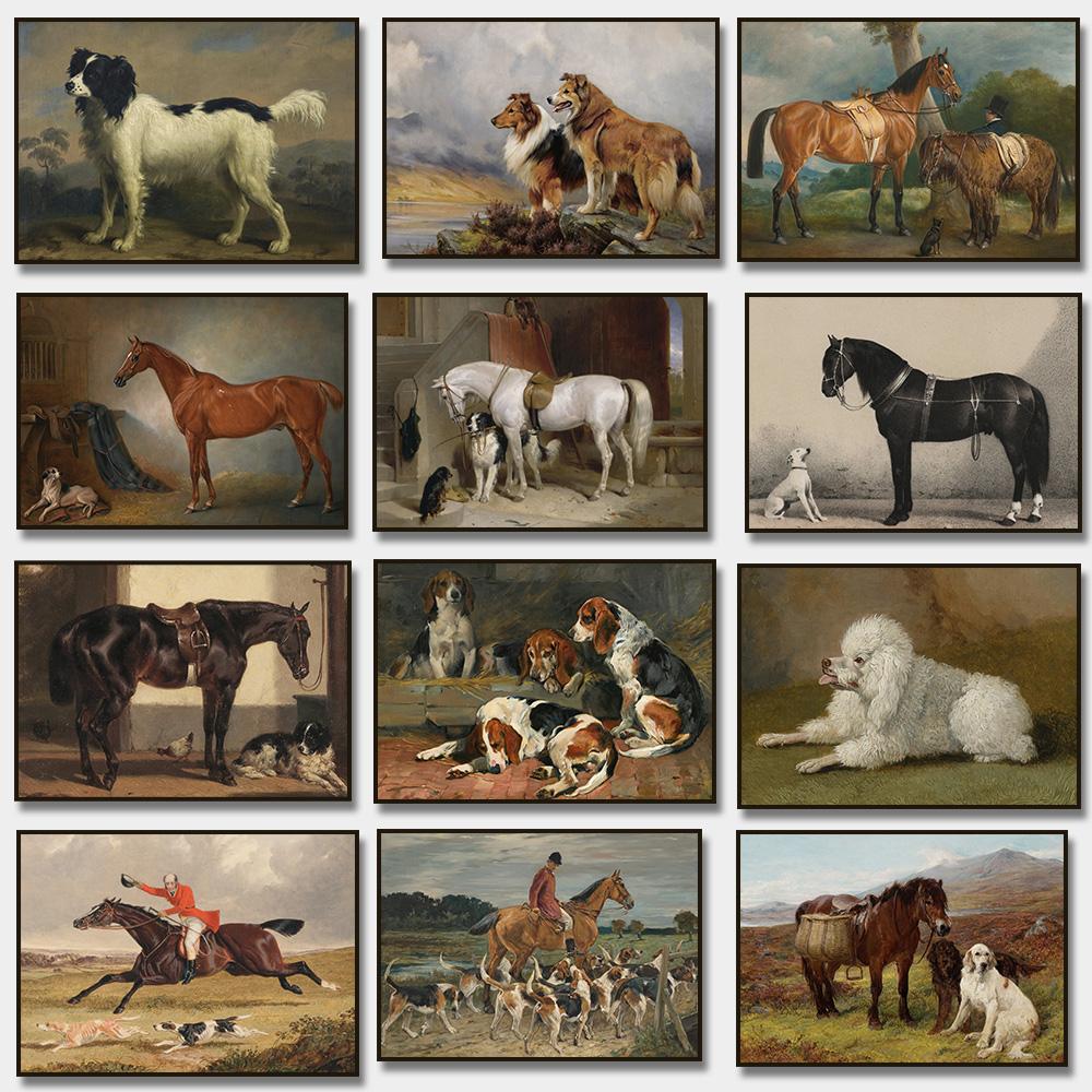 Vintage Dogs Canvas Painting Antique Equestrian Horse Animal Moody Rustic Poster Print Wall Art Farmhouse Home Decor 21cm×30cm NoFrame
Vintage Dogs Canvas Painting Antique Equestrian Horse Animal Moody Rustic Poster Print Wall Art Farmhouse Home Decor 21cm×30cm NoFrame