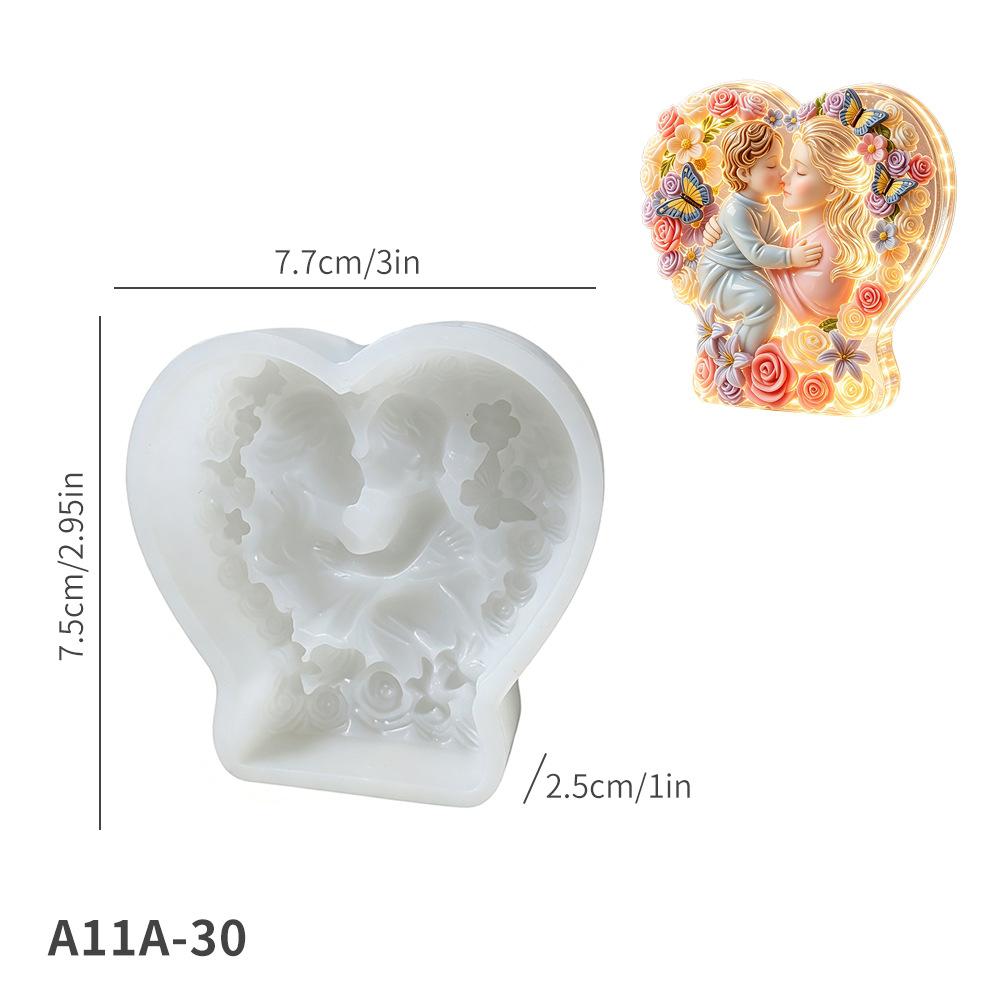 Heart-shaped Mother And Child Silicone Mold for DIY Aromatherapy Candle Resin Diffuser Gypsum Crafts білий
Heart-shaped Mother And Child Silicone Mold for DIY Aromatherapy Candle Resin Diffuser Gypsum Crafts білий