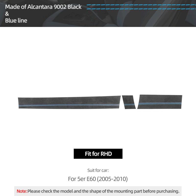 For BMW E60 Series 5 Made of Alcantara Car Interior Dashboard Panel Trim Strips trument Performance Stickers Auto Accessories Blue RHD
For BMW E60 Series 5 Made of Alcantara Car Interior Dashboard Panel Trim Strips trument Performance Stickers Auto Accessories Blue RHD
