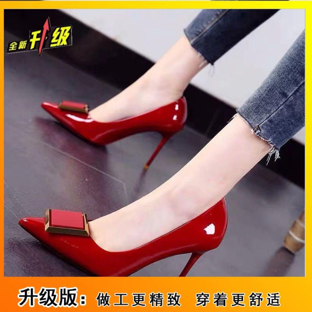Женские туфли на высоком каблуке, весенне-осенние новые туфли на тонком каблуке с острым носком, не утомляющие, профессиональные лакированные туфли-лодочки, инс 40
Женские туфли на высоком каблуке, весенне-осенние новые туфли на тонком каблуке с острым носком, не утомляющие, профессиональные лакированные туфли-лодочки, инс 40