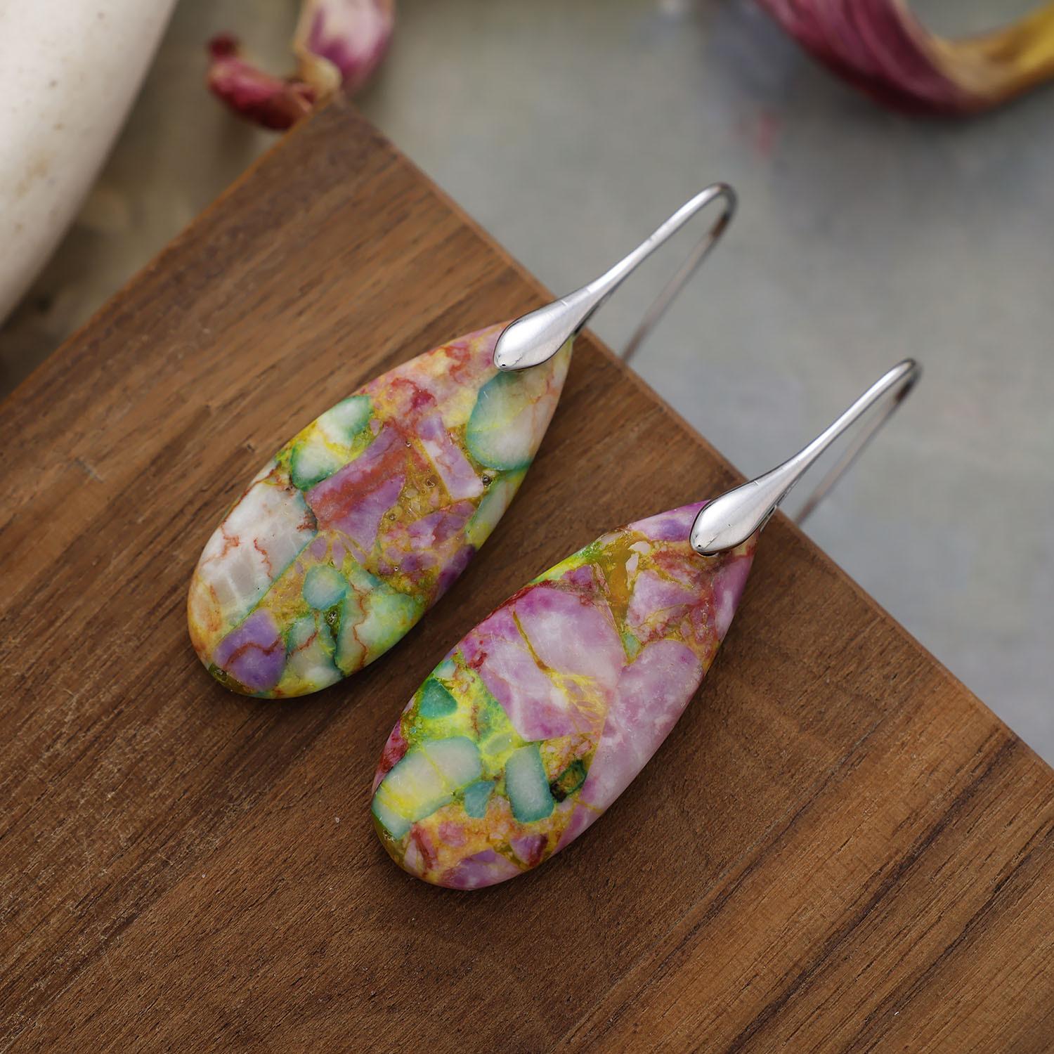 Bohemian Emperor Stone Water Drop Pendant Earrings Natural Stone Jewelry
Bohemian Emperor Stone Water Drop Pendant Earrings Natural Stone Jewelry